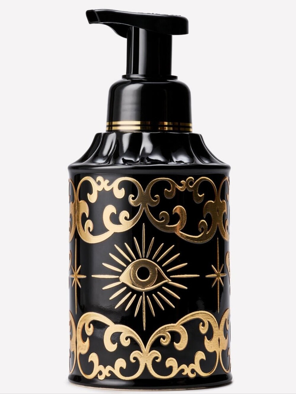 Bath Body Works Celestial Icon Black & Gold Ceramic Foaming Hand Soap Dispenser